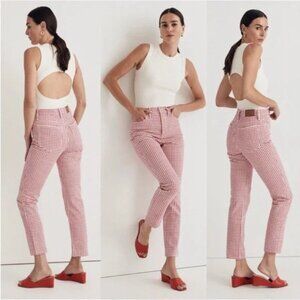Madewell The Perfect Vintage Jeans in Gingham Check Size 26
